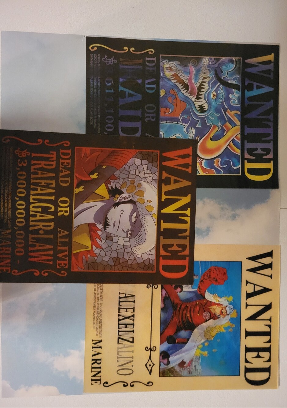 One Piece 3D Wanted Posters - Set Of 3